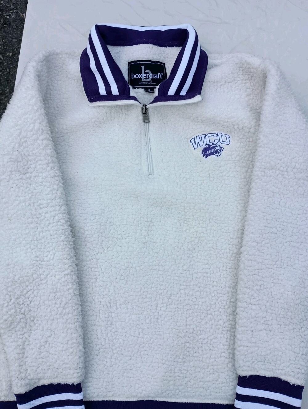 Boxercraft WCU 1/2 Zip Sherpa Pullover womens S Catamounts Western Carolina